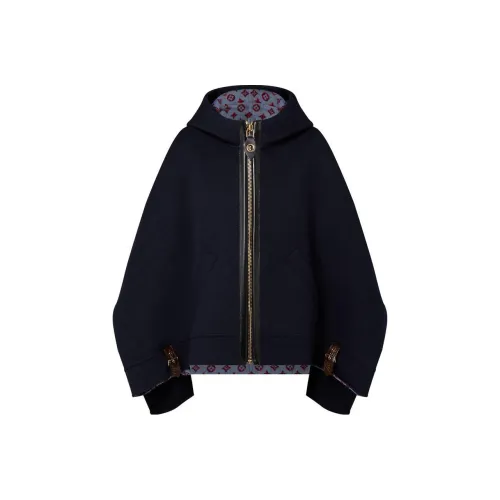 LOUIS VUITTON Плащ и кожа стиль позиционирования женский синий черный