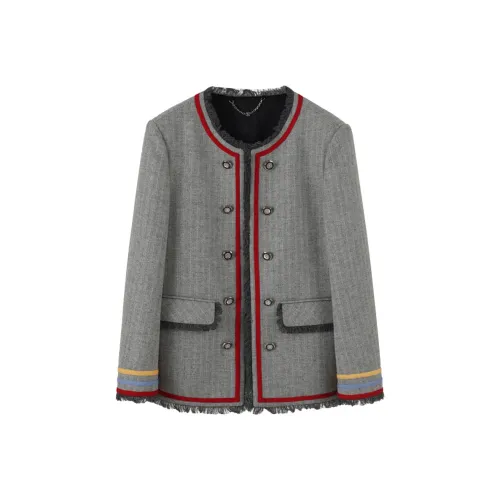 NancyCavally Cropped Jacket Women's Gray Нэнси Кавалли Укороченная Куртка Женская Серого цвета