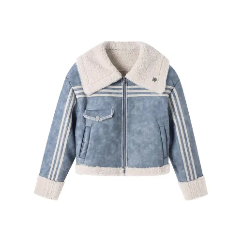 ANDN Хлопковый пуховик женский синий