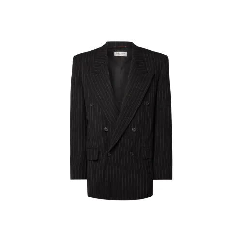 SAINT LAURENT Бизнес-костюм пальто женское черное