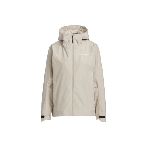 Adidas Водонепроницаемый и Ветрозащитный Ветровка Женские Бежевый Умбра