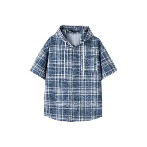 SONGXIER Синие Унисекс Рубашки