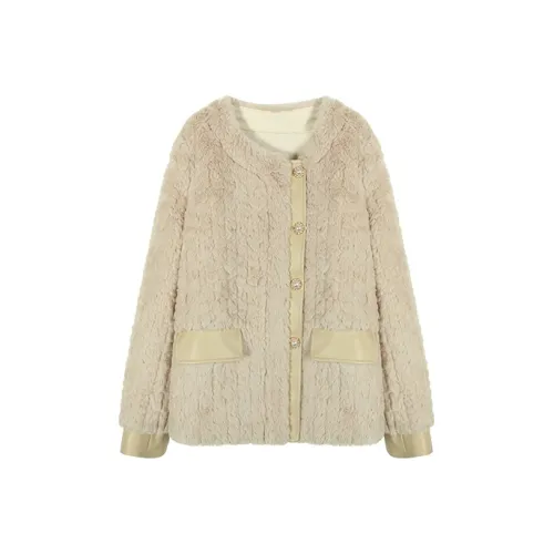 Still Quiet Бархат Feel Куртка Женская Бежевая