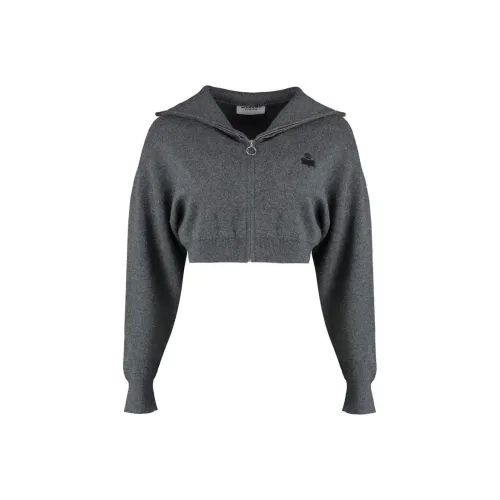 ISABEL MARANT ETOILE Укороченное пальто женское серого цвета