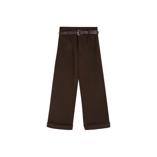 Ice Cream And Whale Повседневные брюки Женские Кофе