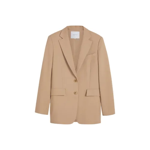 SCANLAN THEODORE Итальянский Tailored Loose Куртка Бизнес Костюм Женские Biscuit Цвет печенья