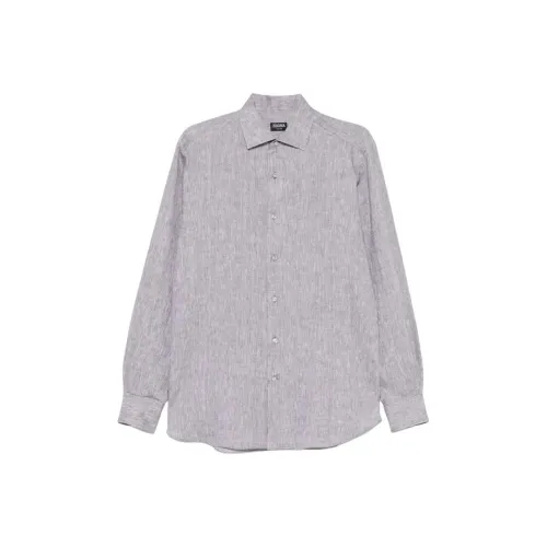 Ermenegildo Zegna Серые Мужские Рубашки