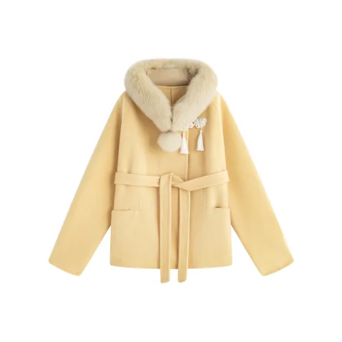 Nan Preamble Пальто Женское Светло-Желтое