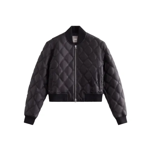 Kith Женская AW23 Осенне-Зимняя Коллекция Черные Женские Кожаные Куртки