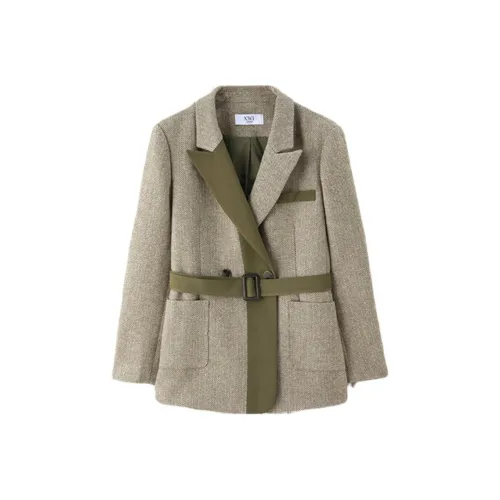 XWI Бизнес-костюм женский зеленый кофейный