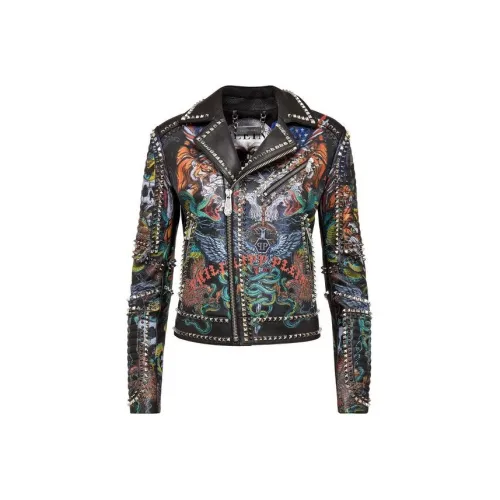 PHILIPP PLEIN Многоцветные Женские Кожаные Куртки