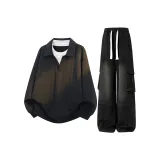 Черный топ + Черные брюки