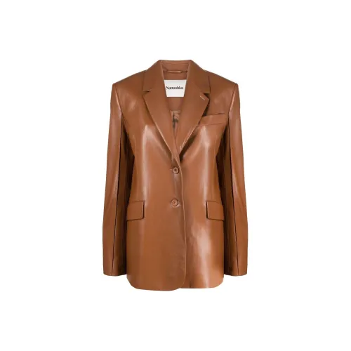 NANUSHKA Кожа Куртка Женская Коричневая