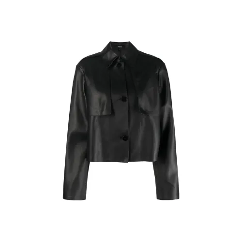 Theory Черные Женские Кожаные Куртки