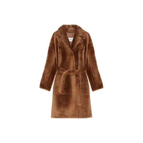 Yves Salomon Пальто Женское Коричневое