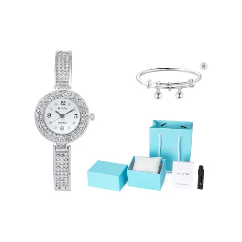 AIVN Мода Винтаж Студенческий стиль Instagram Кварцевый механизм Сплав Ремешок Часы для женщин Циферблат белого цвета