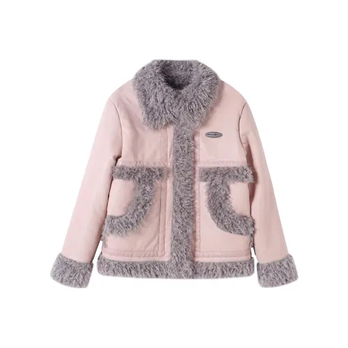 ANDN Хлопковый пуховик женский розовый