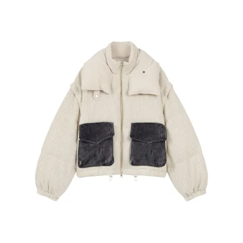 ELF SACK Мокко Абрикос Женские Объёмные Куртки (Пуфы)