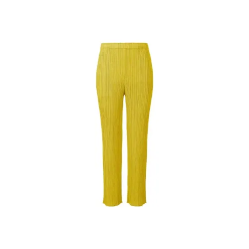 PLEATS PLEASE ISSEY MIYAKE SS22 Повседневные брюки Женские Желтые