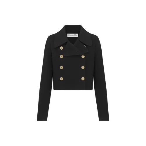 DIOR SS23 Cropped Coat Women's Black DIOR SS23 Укороченное пальто женское черное