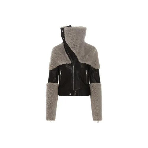 RICK OWENS Черные Женские Кожаные Куртки