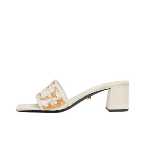 VERSACE Шлепанцы 5,5 см Женские Белые