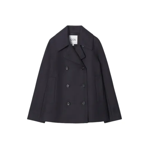COS Темно-синий Женское Пальто