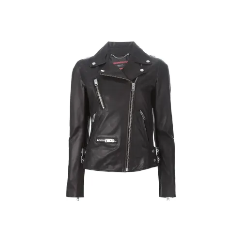 DIESEL Черные Женские Кожаные Куртки