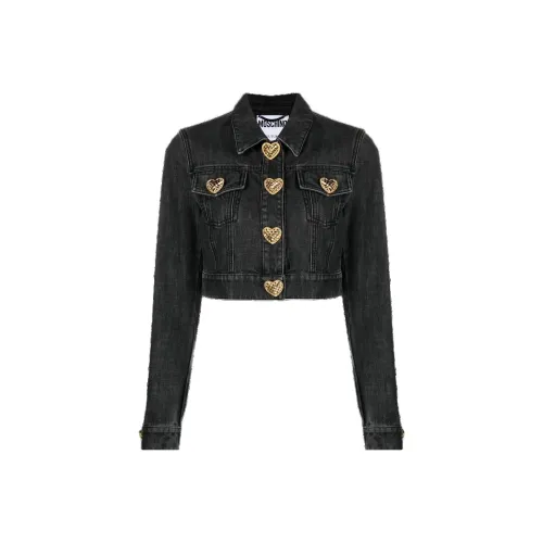 MOSCHINO Черные Женские Джинсовые Куртки