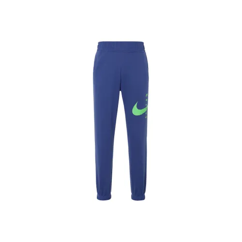 NIKE Синие Женские Вязаные Тренировочные Брюки