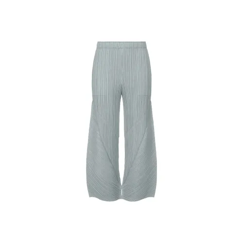 Homme Plissé Issey Miyake Повседневные брюки Женские Синий Серый