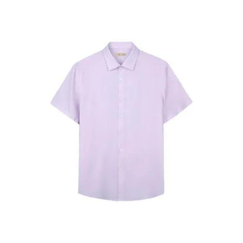 CAIZI Фиолетовые Мужские Рубашки
