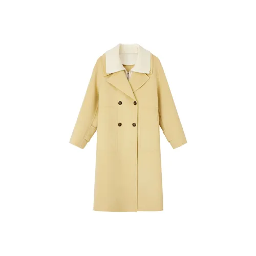 Pit Светло-желтое Женское Пальто