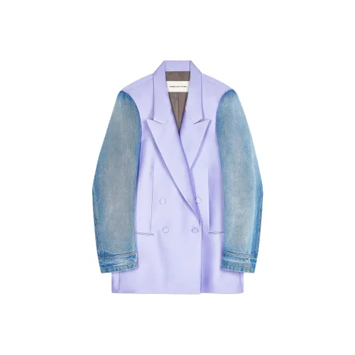 DRIES VAN NOTEN FW24 Бизнес-костюм Пальто Женское Фиолетовое