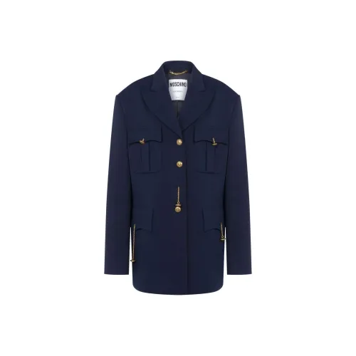 MOSCHINO Пальто Женское Морской Синий