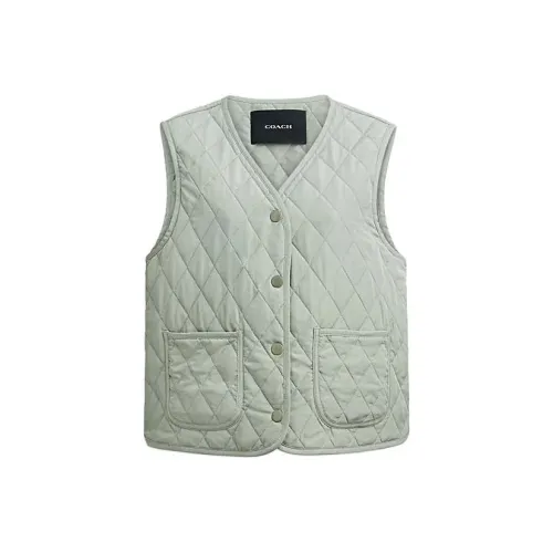 COACH Зеленые Женские Жилеты