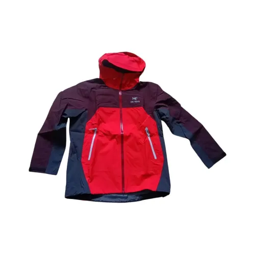 Arcteryx BETA LIGHTWEIGHT Ветровка Женская Красный Серый Цвет Блокировка Dope Красный Бордовый Графитовый