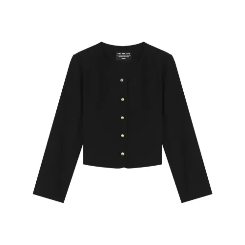 THE SEA LIFE Укороченная куртка женские черный маг