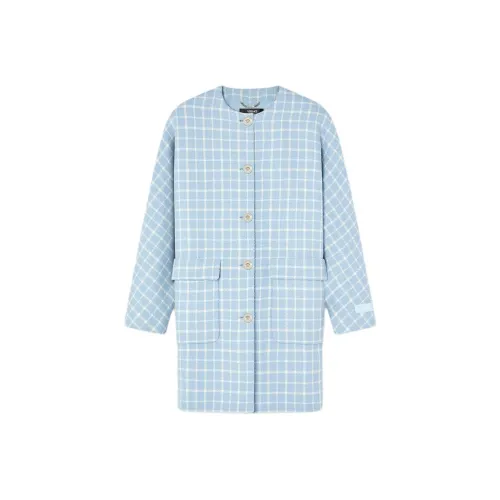 VERSACE Синий Женское Пальто