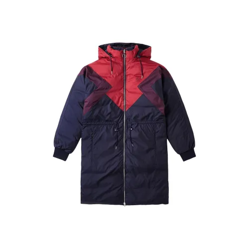 LACOSTE Пуховик Женский Темно-синий Красный