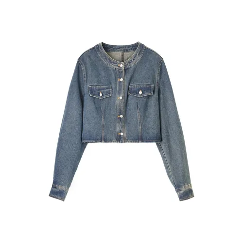 SENTUBILA Moroccan Синий Женские Джинсовые Куртки