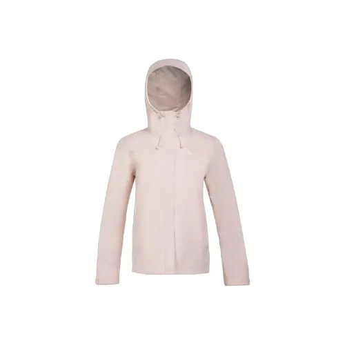 DECATHLON Поход Городская жизнь Путешествие Коммутирование Водонепроницаемый и Дождезащитный Ветровка Женские Кварцевый розовый