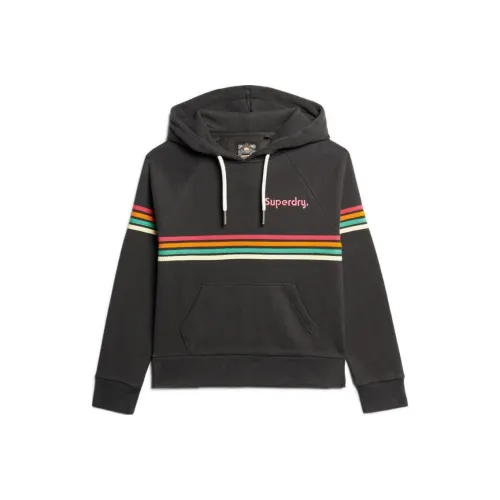 SUPERDRY Толстовка Женская Выстиранный Черный