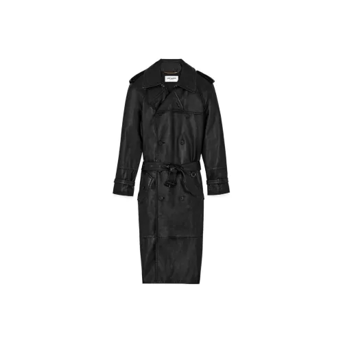 SAINT LAURENT Кожа Куртка Женская Черная