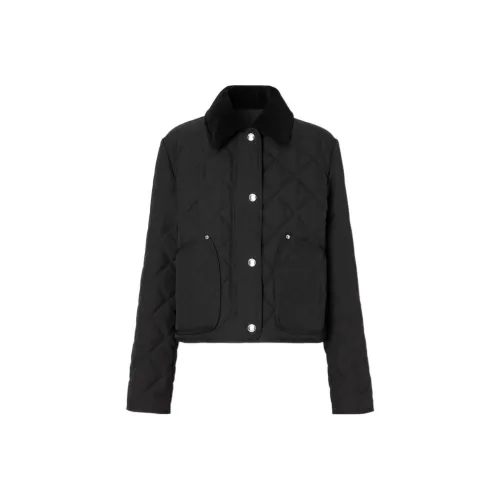 Burberry Черное Женское Короткое Пальто