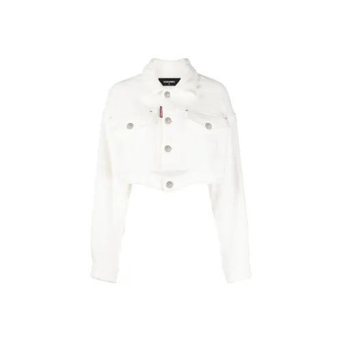 DSQUARED 2 Белое Женское Короткое Пальто