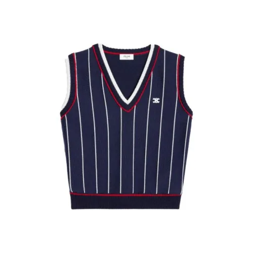 CELINE Темно-синий Женские Жилеты