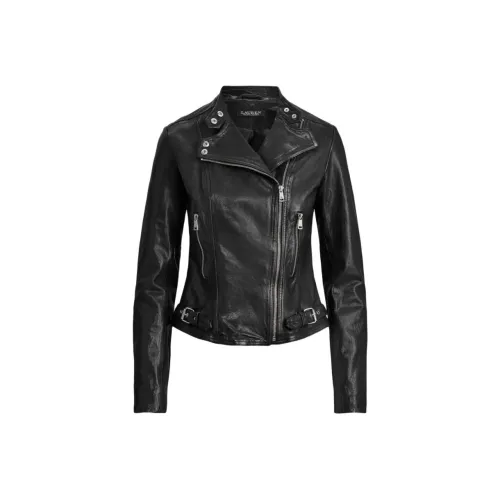 LAUREN RALPH LAUREN SS24 Кожа Куртка Женская Черная