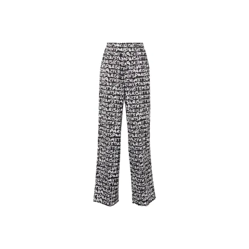Vetements Черные/Белые Женские Повседневные Брюки