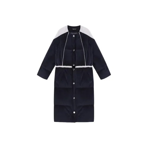 Maison Mai Хлопковый пуховик женский синий